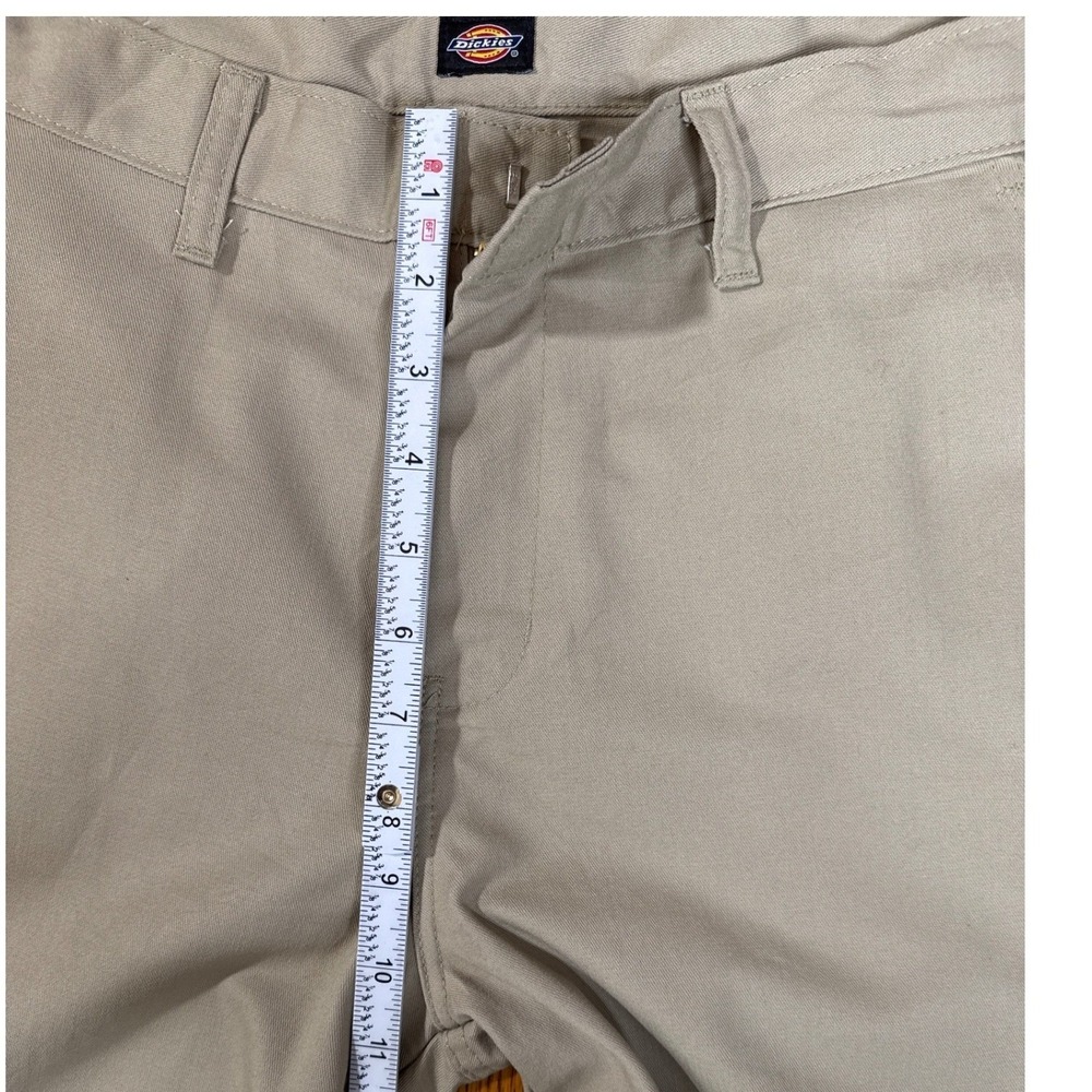 DICKIES Boys Khaki Flat‎ Front Straight Leg Pants Adjustable Waist Size 18H NWT - Picture 8 of 14